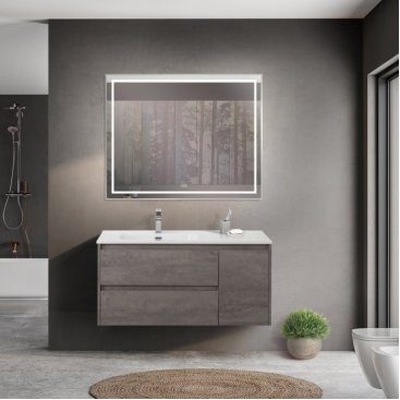 Мебель для ванной BelBagno Kraft-1000-BB1000ETL-L Cemento Grigio