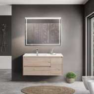 Мебель для ванной BelBagno Kraft-1000-BB1000ETL-L Rovere Galifax Bianco