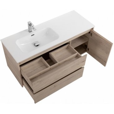 Мебель для ванной BelBagno Kraft-1000-BB1000ETL-L Rovere Galifax Bianco