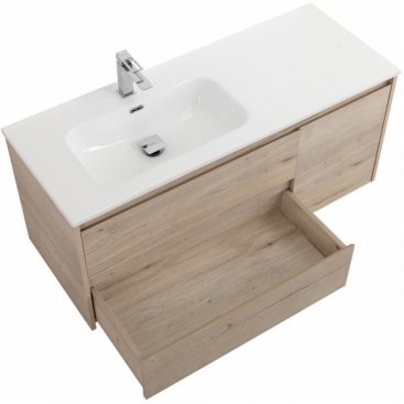 Тумба с раковиной BelBagno Kraft 100-BB1000ETL-L Rovere Galifax Bianco