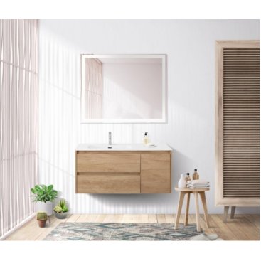 Тумба с раковиной BelBagno Kraft 100-BB1000ETL-L Rovere Nebrasca Nature