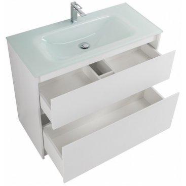 Мебель для ванной BelBagno Kraft-1000-PIA-BB1010/465-LV-VTR-BL Bianco Opaco