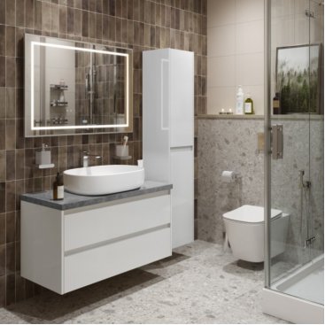 Мебель для ванной BelBagno KRAFT100BO-KEPMGL-1084-SET Bianco Opaco