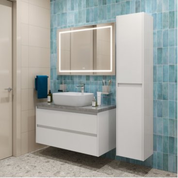 Мебель для ванной BelBagno KRAFT100BO-KEPMGL-1302-SET Bianco Opaco