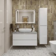 Мебель для ванной BelBagno KRAFT100BO-KEPMGL-1346-SET Bianco Opaco