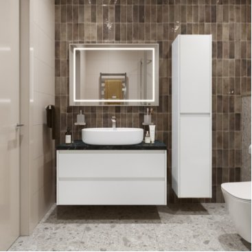 Мебель для ванной BelBagno KRAFT100BO-KEPMNO-1084-SET Bianco Opaco