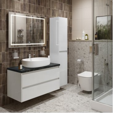 Мебель для ванной BelBagno KRAFT100BO-KEPMNO-1084-SET Bianco Opaco