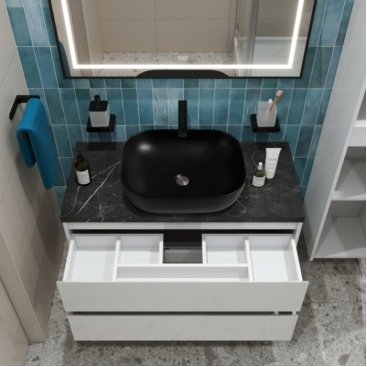 Мебель для ванной BelBagno KRAFT100BO-KEPMNO-1302H301-SET Bianco Opaco