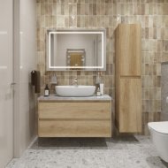 Мебель для ванной BelBagno KRAFT100RNN-KEPMGL-1346-SET Rovere Nebrasca Nature