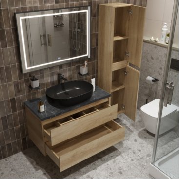 Мебель для ванной BelBagno KRAFT100RNN-KEPMNO-1084-H301-SET Rovere Nebrasca Nature