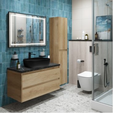 Мебель для ванной BelBagno KRAFT100RNN-KEPMNO-1302-H301-SET Rovere Nebrasca Nature