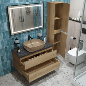 Мебель для ванной BelBagno KRAFT100RNN-KEPMNO-1302-H316-SET Rovere Nebrasca Nature