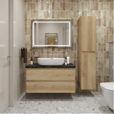 Мебель для ванной BelBagno KRAFT100RNN-KEPMNO-1346-SET Rovere Nebrasca Nature