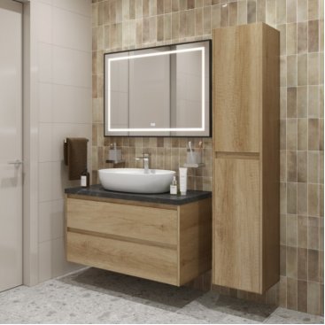 Мебель для ванной BelBagno KRAFT100RNN-KEPMNO-1346-SET Rovere Nebrasca Nature