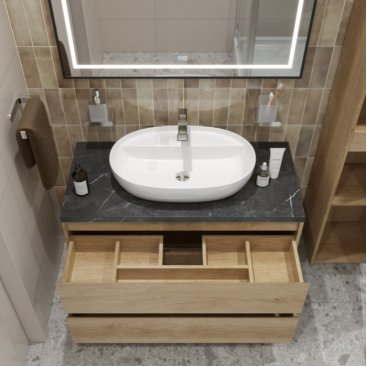 Мебель для ванной BelBagno KRAFT100RNN-KEPMNO-1346-SET Rovere Nebrasca Nature