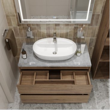 Мебель для ванной BelBagno KRAFT100RT-KEPMGL-1346-SET Rovere Tabacco