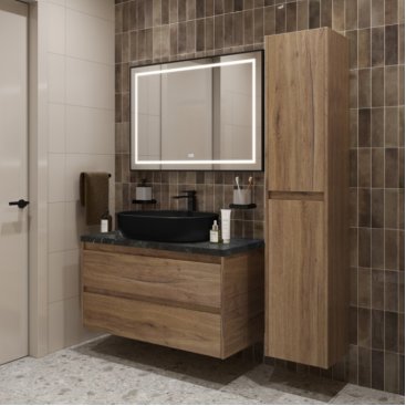 Мебель для ванной BelBagno KRAFT100RT-KEPMNO-1084-H301-SET Rovere Tabacco