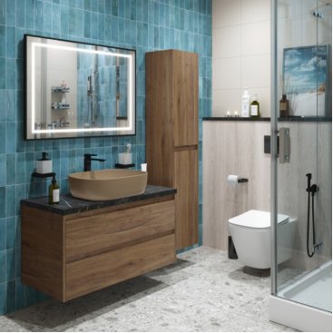 Мебель для ванной BelBagno KRAFT100RT-KEPMNO-1302-H316-SET Rovere Tabacco