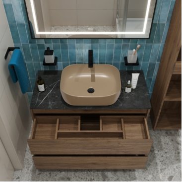 Мебель для ванной BelBagno KRAFT100RT-KEPMNO-1302-H316-SET Rovere Tabacco