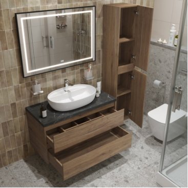 Мебель для ванной BelBagno KRAFT100RT-KEPMNO-1346-SET Rovere Tabacco