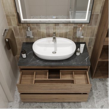 Мебель для ванной BelBagno KRAFT100RT-KEPMNO-1346-SET Rovere Tabacco