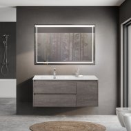 Мебель для ванной BelBagno Kraft-1200-BB1200ETL-L Cemento Grigio