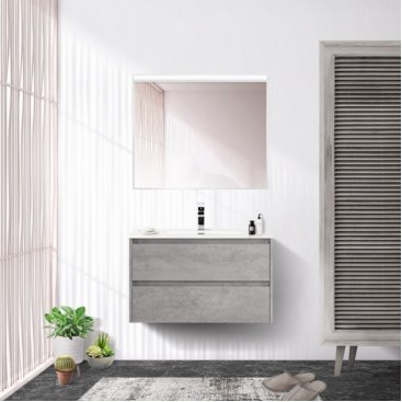 Тумба с раковиной BelBagno Kraft 60-BB600ETL Cemento Grigio