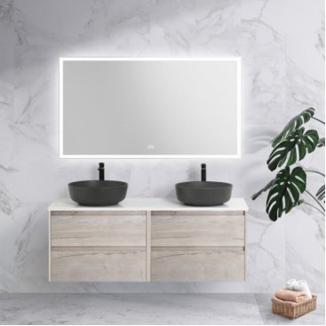 Мебель для ванной BelBagno Kraft-1400-2-S Rovere Galifax Bianco