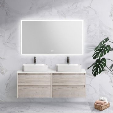 Мебель для ванной BelBagno Kraft-1400-2-S Rovere Galifax Bianco