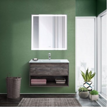 Тумба с раковиной BelBagno Kraft 80-1C-BB810/465-LV-VTR-BL Pino Pasadena