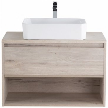 Тумба со столешницей и раковиной BelBagno Kraft 80-1C-KEP-80-MCO-BB1386 Rovere Galifax Bianco