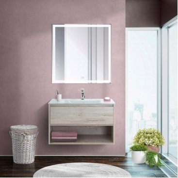 Мебель для ванной BelBagno Kraft-800-1C-BB810/465-LV-VTR-BL Rovere Galifax Bianco