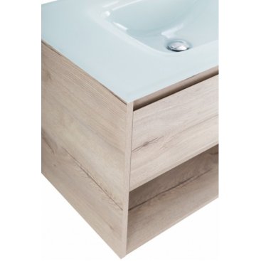 Тумба с раковиной BelBagno Kraft 80-1C-BB810/465-LV-VTR-BL Rovere Galifax Bianco