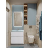 Мебель для ванной BelBagno Kraft-800-PIA-BB810/465-LV-VTR-BL Bianco Opaco