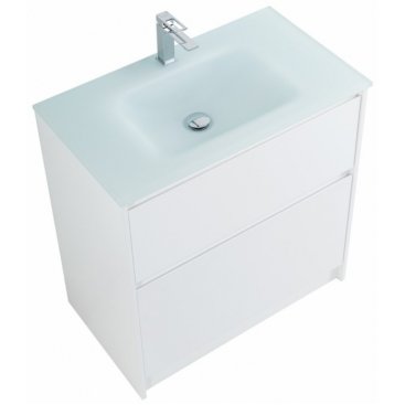 Тумба с раковиной BelBagno Kraft 80-PIA-BB810/465-LV-VTR-BO Bianco Opaco