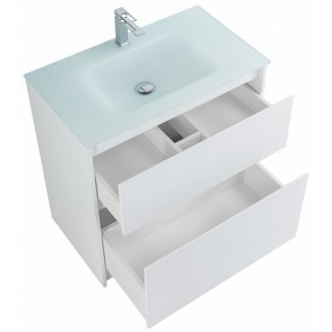 Тумба с раковиной BelBagno Kraft 80-PIA-BB810/465-LV-VTR-BO Bianco Opaco