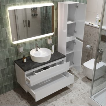 Мебель для ванной BelBagno KRAFT80BO-KEPMNO-1306-SET Bianco Opaco