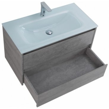 Тумба с раковиной BelBagno Kraft 80-BB810/465-LV-VTR-BL Cemento Grigio