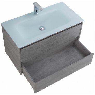 Тумба с раковиной BelBagno Kraft 80-BB810/465-LV-VTR-BO Cemento Grigio