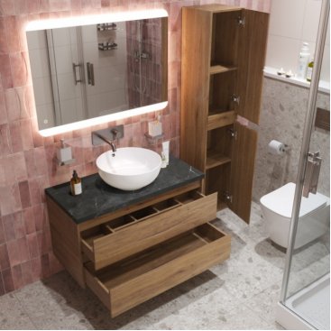 Мебель для ванной BelBagno KRAFT80RT-KEPMNO-1077-SET Rovere Tabacco