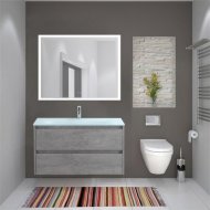 Мебель для ванной BelBagno Kraft-1000-BB1010/465-LV-VTR-BO Cemento Grigio