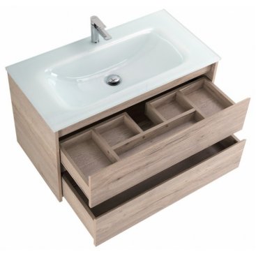 Мебель для ванной BelBagno Kraft-1000-BB1010/465-LV-VTR-BL Rovere Galifax Bianco