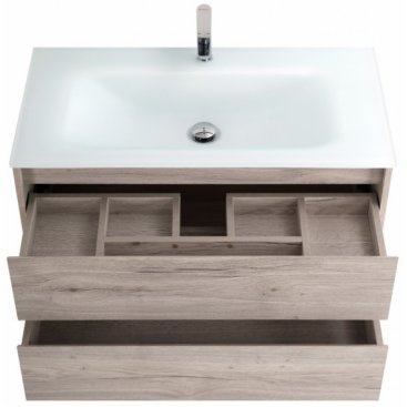 Мебель для ванной BelBagno Kraft-900-BB910/465-LV-VTR-BO Rovere Galifax Bianco