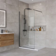 Душевая перегородка BelBagno KRAFT-L-1-100-C-NERO