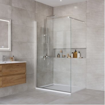 Душевая перегородка BelBagno KRAFT-L-1-110-C-Cr