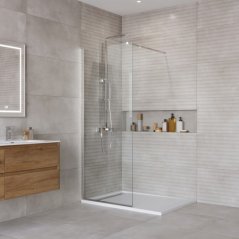 Душевая перегородка BelBagno KRAFT-L-1-80-C-Cr