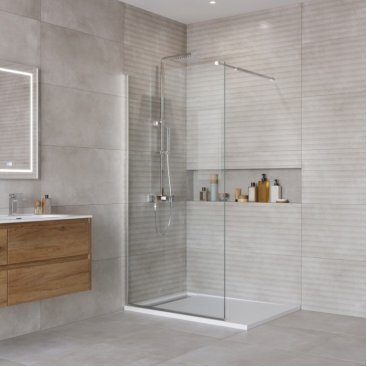 Душевая перегородка BelBagno KRAFT-L-1-90-C-Cr