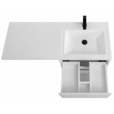 Тумба с раковиной под стиральную машину и зеркалом BelBagno Kraft-LVD 120-BB1200/480-LV-MR-R Bianco Opaco