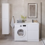 Мебель для ванной под стиральную машину BelBagno Kraft-LVD 1200R Bianco Opaco