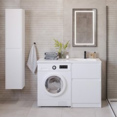 Мебель для ванной под стиральную машину BelBagno Kraft-LVD 1200R Bianco Opaco